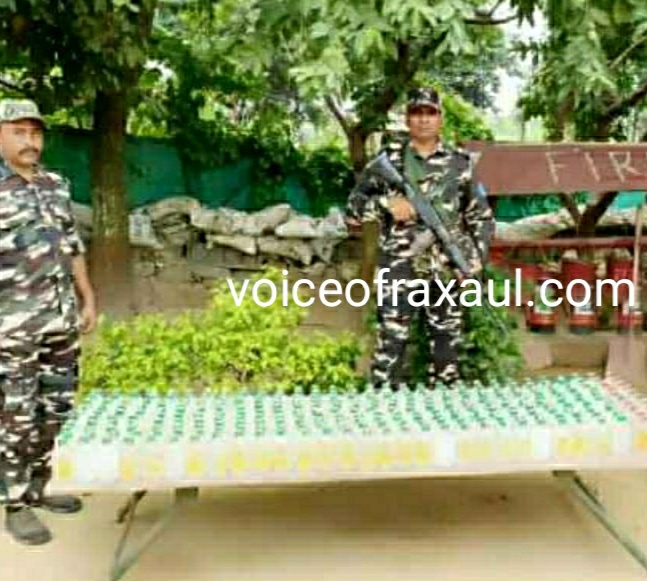 थम नही रही शराब की तस्करी,एसएसबी व हरैया पुलिस ने बरामद किया शराब!