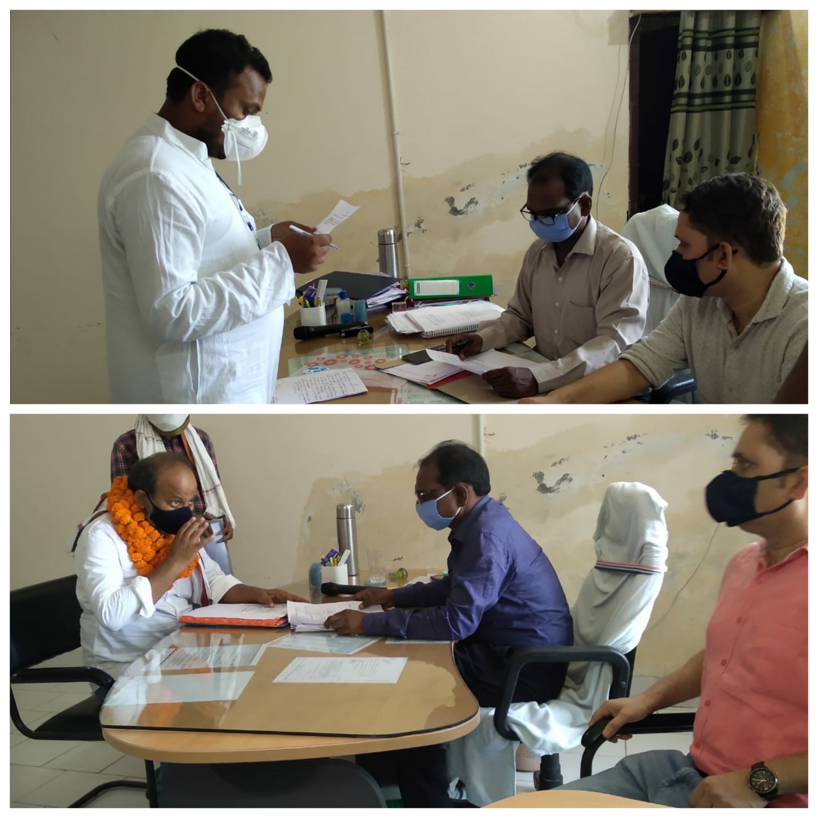 जय महाभारत पार्टी से पप्पू कुमार व निर्दलीय संजय कुमार ने किया नरकटिया विधान सभा क्षेत्र के लिए नामांकन