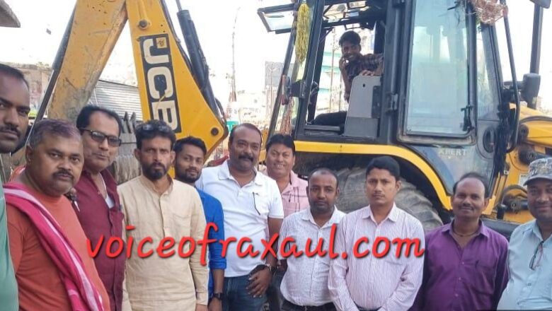 रक्सौल नगर परिषद द्वारा वर्षात पूर्व शहर के मुख्य नालों की उगाही का कार्य हुआ शुरू