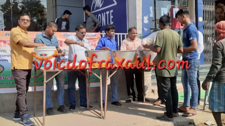 भारत विकास परिषद ने अन्नपूर्णा रसोई सेवा के तहत लोगों को कराया भोजन