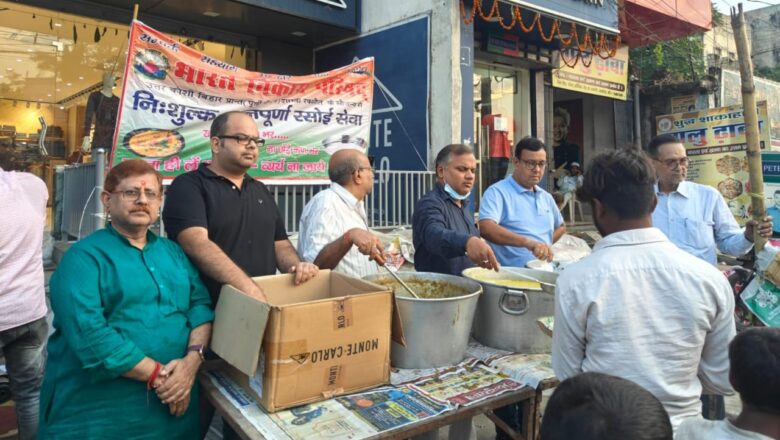 भारत विकास परिषद का अन्नपूर्णा रसोई सेवा सत्रहवें महीने भी जारी,जरूरतमंदों को कराया गया भोजन