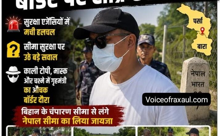 नेपाल के गृहमंत्री का इंडो नेपाल बॉर्डर पर सीक्रेट मिशन:बिहार सीमा पर भेष बदल कर गुप-चुप लिया सीमा का जायजा,मची खलबली!